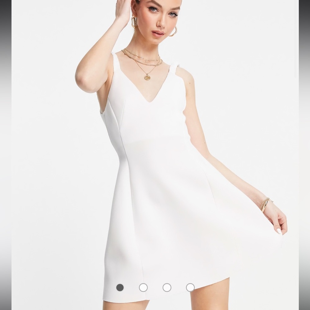 ASOS white skater mini  dress. Size 6